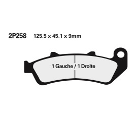 Plaquettes de frein NISSIN route /Off-Road métal fritté - 2P-258ST - 1036706