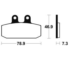 Plaquettes de frein TECNIUM Scooter organique - ME88