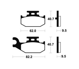 Plaquettes de frein TECNIUM MX/Quad métal fritté - MO316