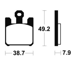 Plaquettes de frein TECNIUM Racing métal fritté carbone - MCR288