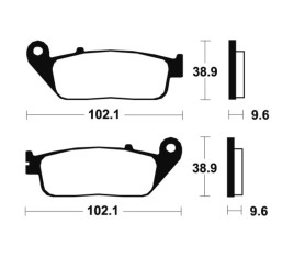 Plaquettes de frein TECNIUM Performance métal fritté - MF200