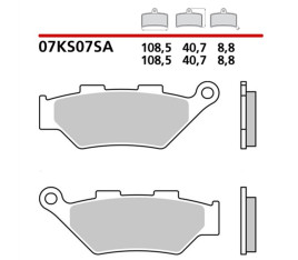 Plaquettes de frein BREMBO métal fritté - 07KS07SA - 1127033