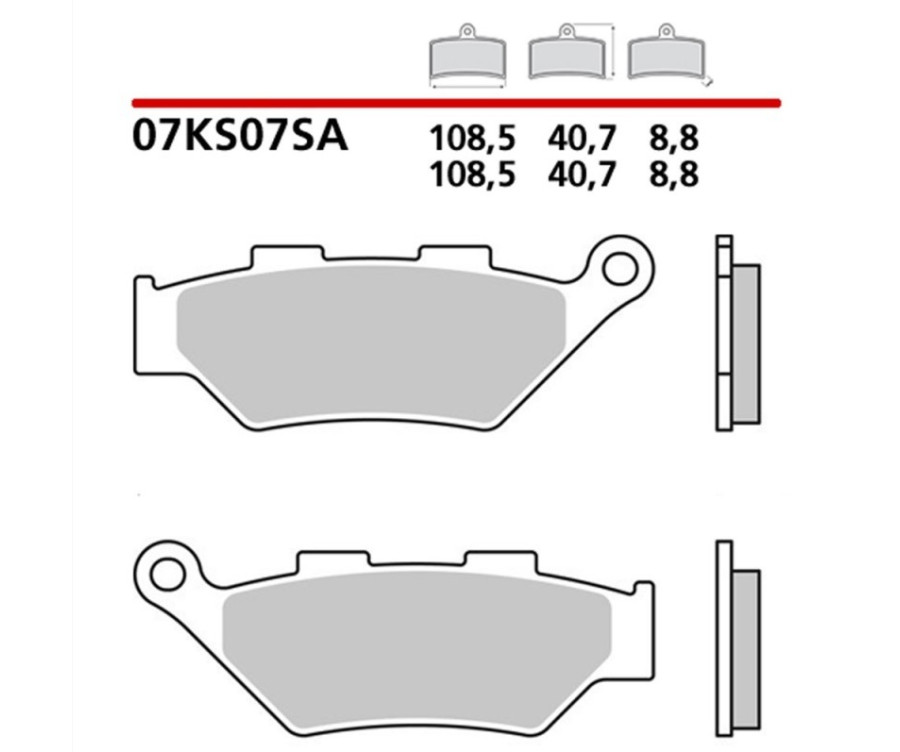 Plaquettes de frein BREMBO métal fritté - 07KS07SA