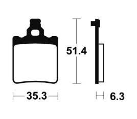 Plaquettes de frein TECNIUM route organique - MA74