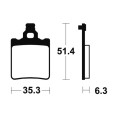 Plaquettes de frein TECNIUM route organique - MA74