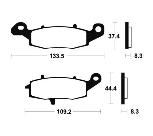 Plaquettes de frein TECNIUM métal fritté - MTR204 - 1090559