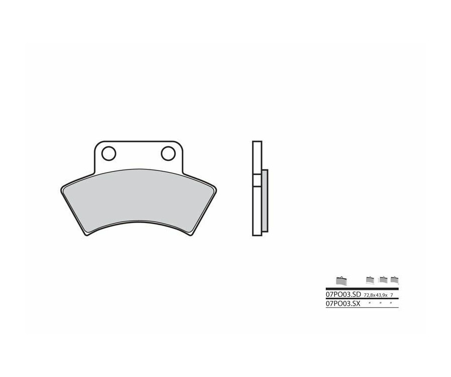 Plaquettes de frein BREMBO Off-Road métal fritté - 07PO03SD