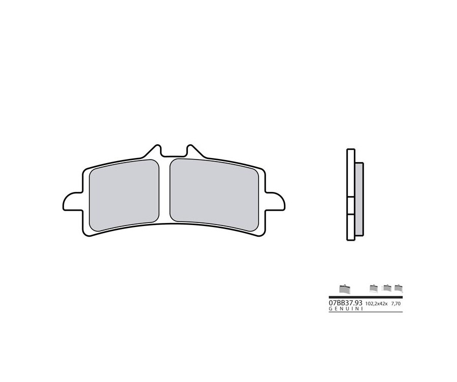 Plaquettes de frein BREMBO route métal fritté - 07BB37LA