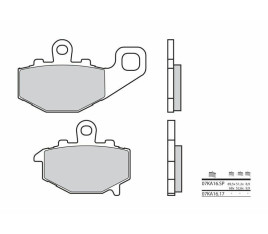 Plaquettes de frein BREMBO route métal fritté - 07KA16SP