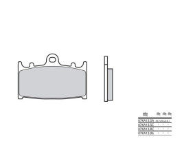 Plaquettes de frein BREMBO route métal fritté - 07KA13LA - 1036075