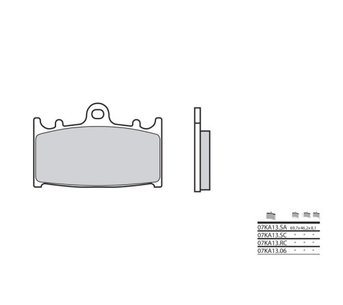 Plaquettes de frein BREMBO route métal fritté - 07KA13LA - 1036075