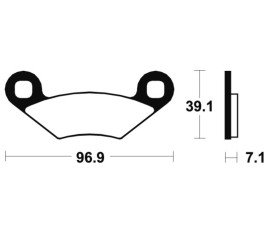 Plaquettes de frein TECNIUM MX/Quad métal fritté - MOA142