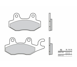 Plaquettes de frein BREMBO Scooter métal fritté - 07071XS - 1035759