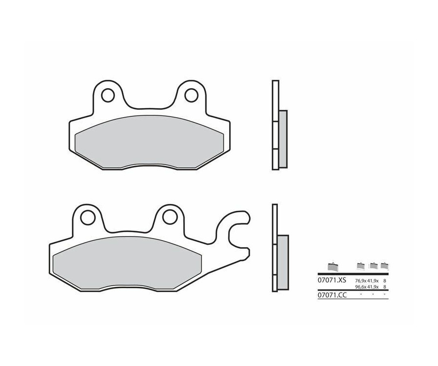 Plaquettes de frein BREMBO Scooter métal fritté - 07071XS