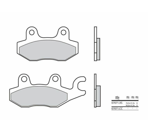 Plaquettes de frein BREMBO Scooter métal fritté - 07071XS - 1035759