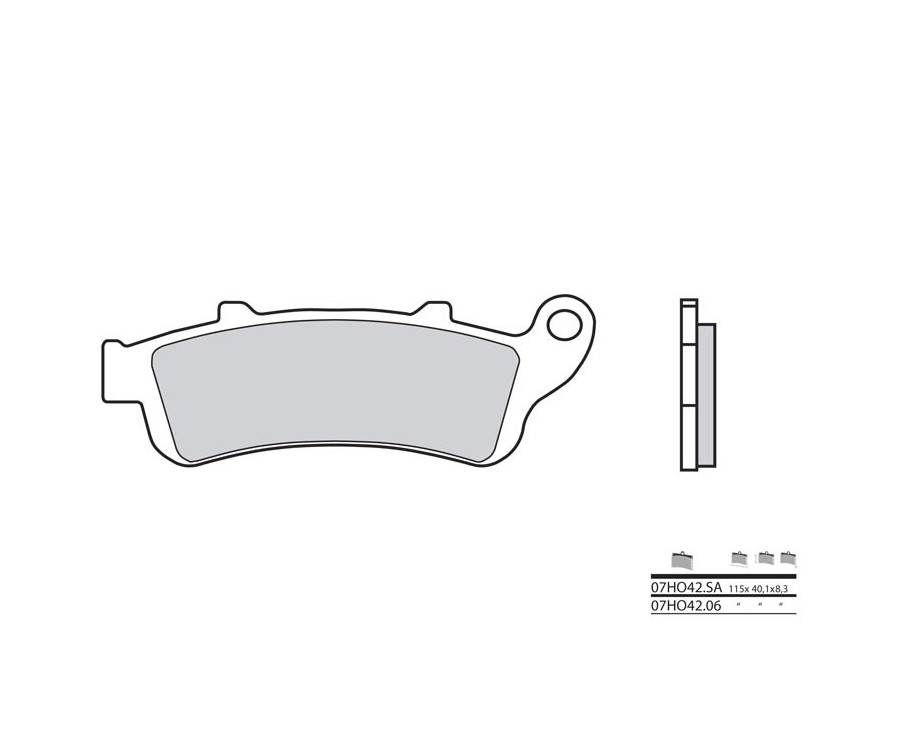 Plaquettes de frein BREMBO route métal fritté - 07HO42LA