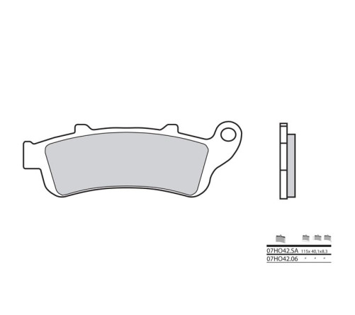 Plaquettes de frein BREMBO route métal fritté - 07HO42LA - 1036022