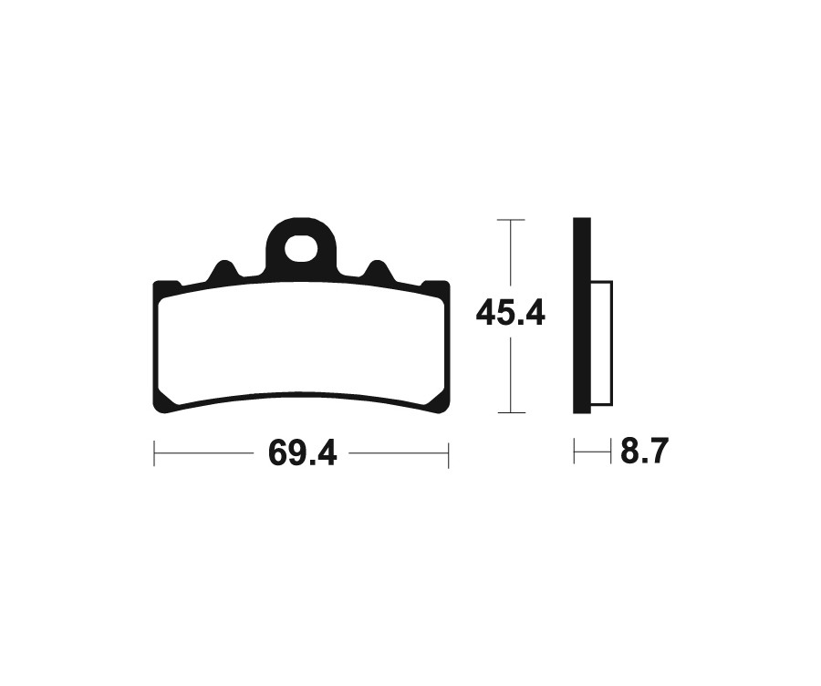 Plaquettes de frein TECNIUM organique - MSS377