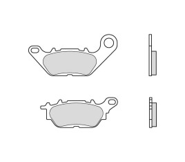 Plaquettes de frein BREMBO Scooter carbone céramique - 07114CC - 1048867