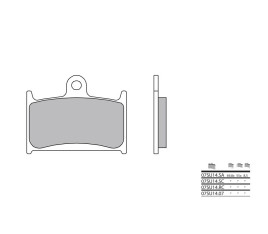 Plaquettes de frein BREMBO route métal fritté - 07SU14LA - 1036165