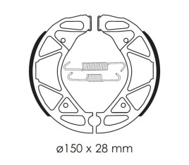 Mâchoires de frein TECNIUM Scooter organique - BA209 - 1114349