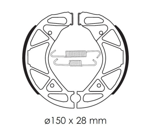 Mâchoires de frein TECNIUM Scooter organique - BA209 - 1114349