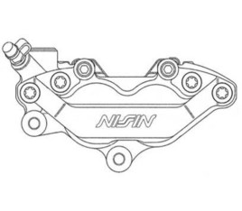 Etrier de frein 4 pistons axial NISSIN - gauche - 1125442001