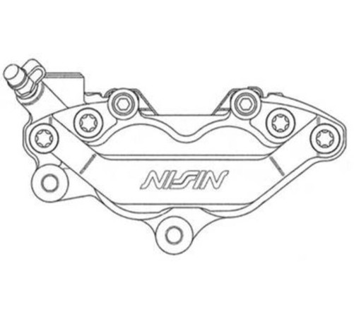 Etrier de frein 4 pistons axial NISSIN - gauche