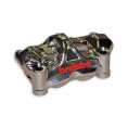 Paire étriers BREMBO UPGRADE GP4RX (usinés CNC nickelé) - 100mm (avec plaquettes)