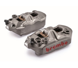 Paire étriers BREMBO UPGRADE M4 monobloc - 108mm/P4 34 (avec plaquettes) - 1100868