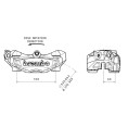 Etrier de frein avant droit BREMBO M4 naturel Ø32mm