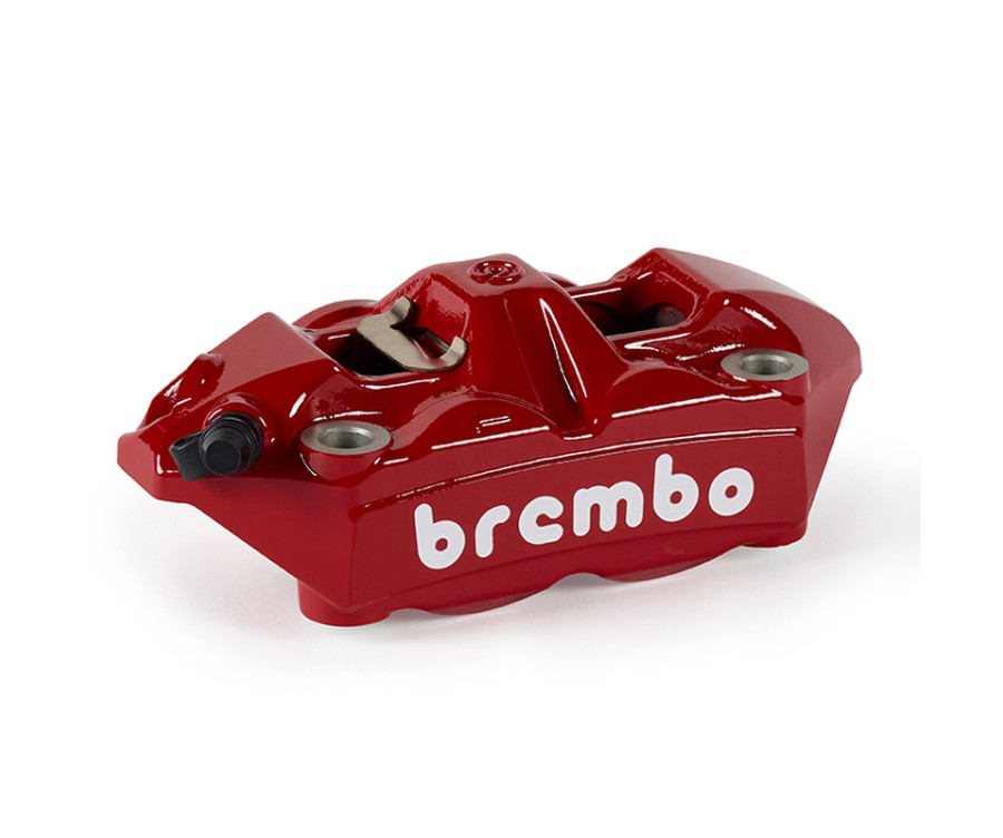 Étrier de frein avant gauche BREMBO UPGRADE M4 ø34mm - rouge logo blanc