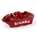 Étrier de frein avant gauche BREMBO UPGRADE M4 ø34mm - rouge logo blanc