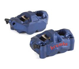 Étrier de frein avant droit BREMBO UPGRADE M50 ø30mm - bleu logo rouge - 1119026