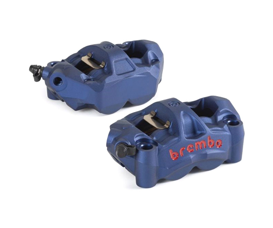 Étrier de frein avant droit BREMBO UPGRADE M50 ø30mm - bleu logo rouge