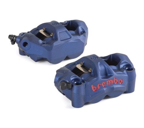 Étrier de frein avant gauche BREMBO UPGRADE M50 ø30mm - bleu logo rouge