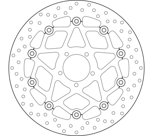 Disque de frein BREMBO Serie Oro rond flottant