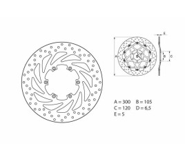 Disque de frein BREMBO Serie Oro rond fixe - 1035534