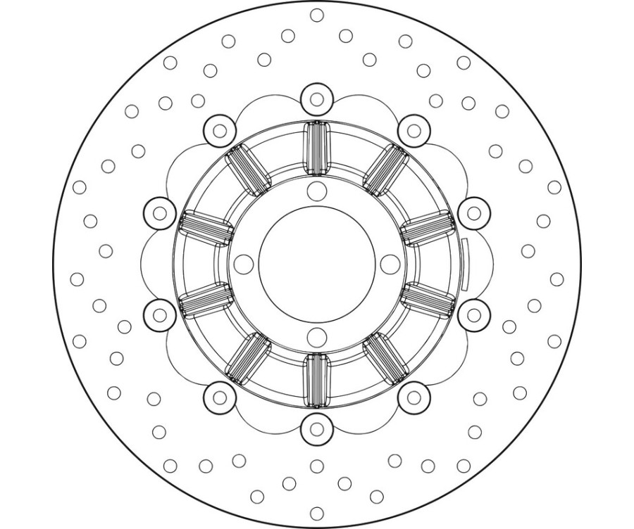 Disque de frein BREMBO Serie Oro rond flottant