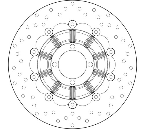 Disque de frein BREMBO Serie Oro rond flottant - 1035642