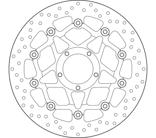 Disque de frein BREMBO Serie Oro rond flottant - 1035650