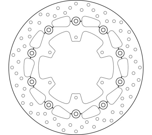 Disque de frein BREMBO Serie Oro rond flottant - 1035653