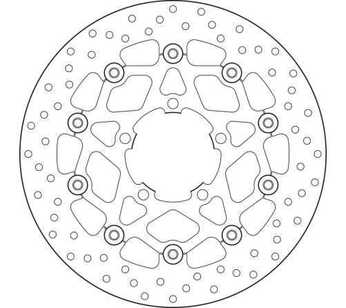 Disque de frein BREMBO Serie Oro rond flottant