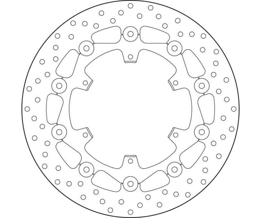 Disque de frein BREMBO Serie Oro rond flottant