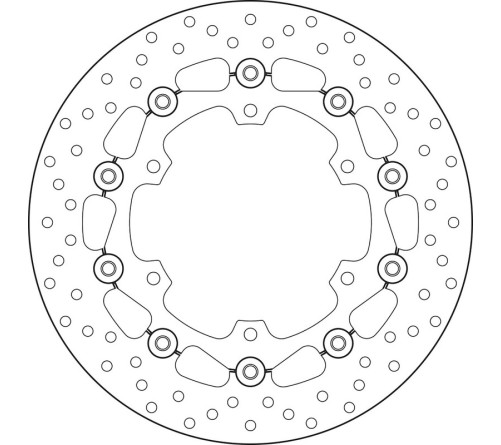 Disque de frein BREMBO Serie Oro rond flottant