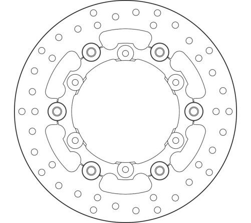 Disque de frein BREMBO Serie Oro rond flottant - 1035654