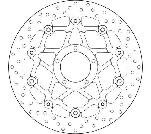 Disque de frein BREMBO Serie Oro rond flottant - 1035636