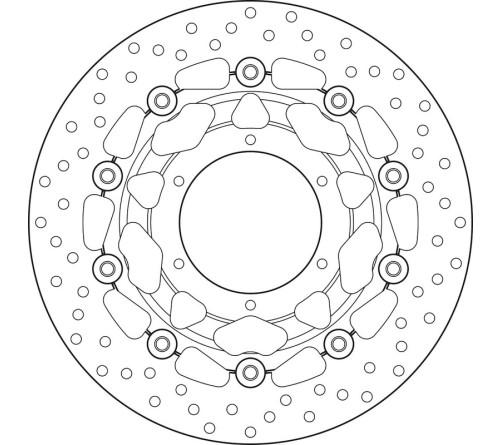 Disque de frein BREMBO Serie Oro rond flottant