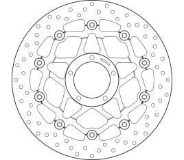 Disque de frein BREMBO Serie Oro rond flottant - 1035631