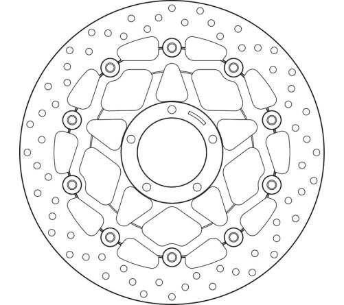 Disque de frein BREMBO Serie Oro rond flottant - 1035631